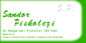 sandor piskolczi business card